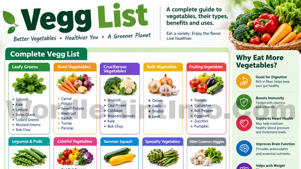 Vegg List: The Ultimate Guide to Vegetables, Their Types, Benefits, and Uses