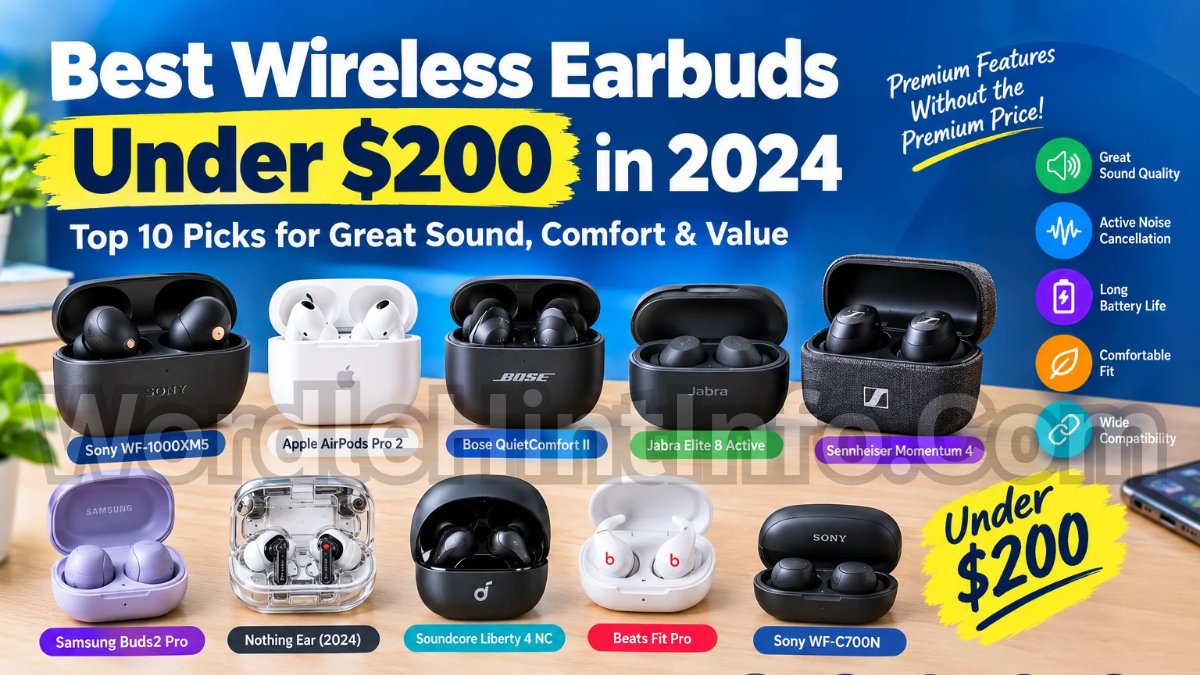 Best Wireless Earbuds Under 200 Dollars 2024: 10 Excellent Picks